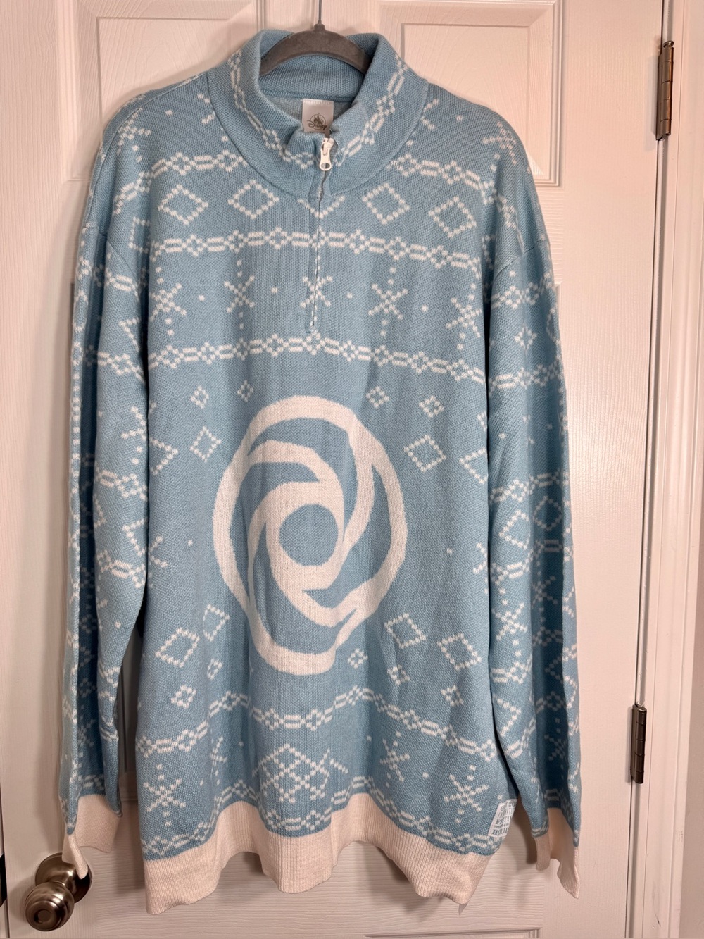 NWT Disney Parks EPCOT Figment Holiday Sweater Blue Festival of Holidays XXL.